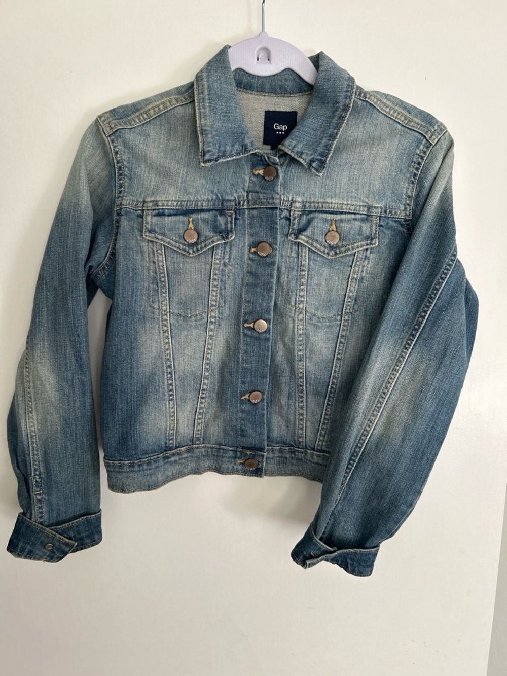 GAP Light Blue Washed Denim Jean Jacket